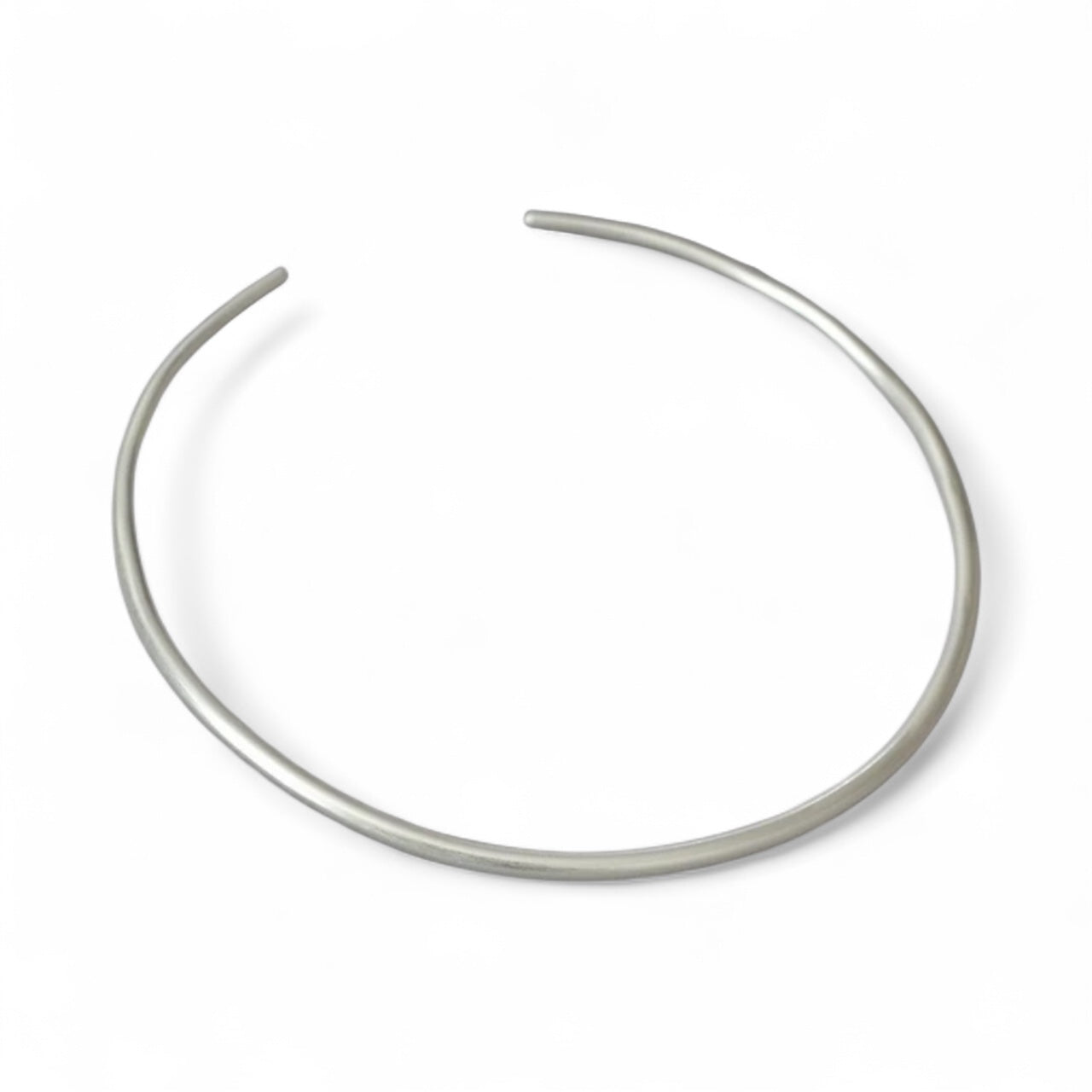Silver Tone Torque Necklace