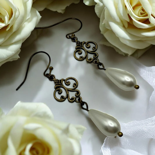 Pearl Drop French Hook Earrings